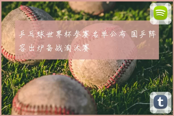 乒乓球世界杯参赛名单公布 国乒阵容出炉备战淘汰赛